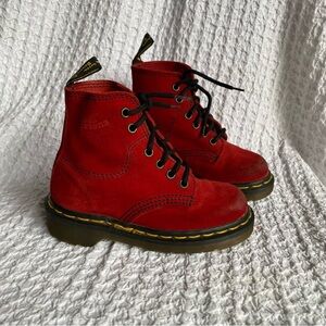 Vintage Dr.Martens boots made in England red suede size 11‎ UK / 12 US
